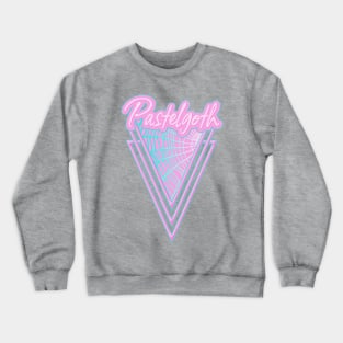 Spooky cute Pastelgoth lettering Spiderweb Kawaii Crewneck Sweatshirt